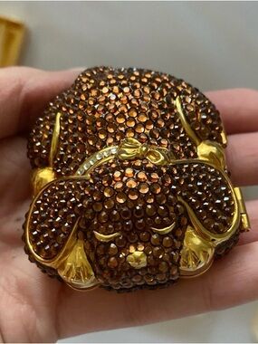 Vtg Estée Lauder Golden Pup Translucent Pressed Powder Collectible Includes Box